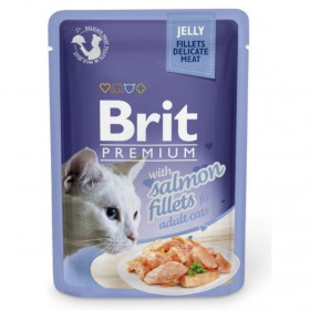 Пауч за котка Brit Premium Delicate Fillets in Jelly - филенца сьомга в желе